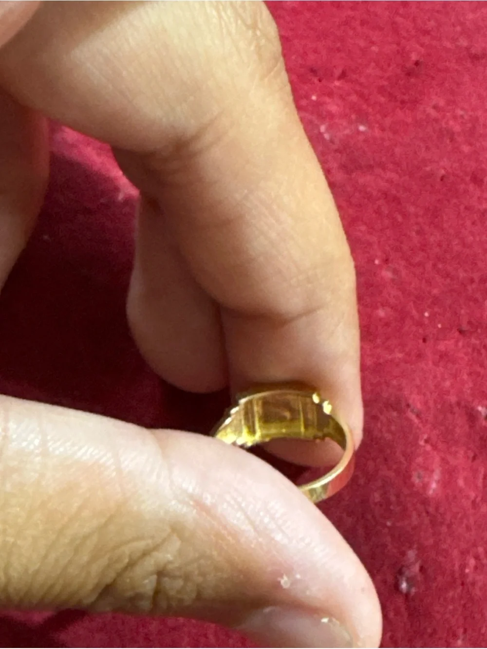 10K Yellow Gold Baby Ring Size 2.5 1.2g Initial Signet Style New